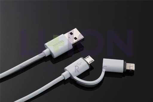 Romoss 2 in 1 Universal Data Cable - Lightning  & Micro-USB 