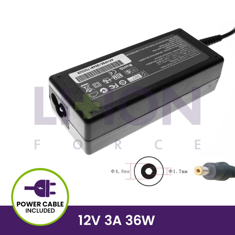 AC Adapter 12V 3A 36W - 4.8*1.7