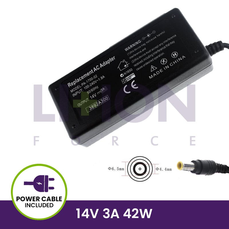 AC Adapter 14V 3A 42W - 6.0*4.4 Pin inside