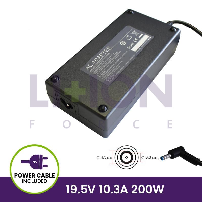 AC Adapter 19.5V 10.3A 200W - 4.5*3.0 Pin inside