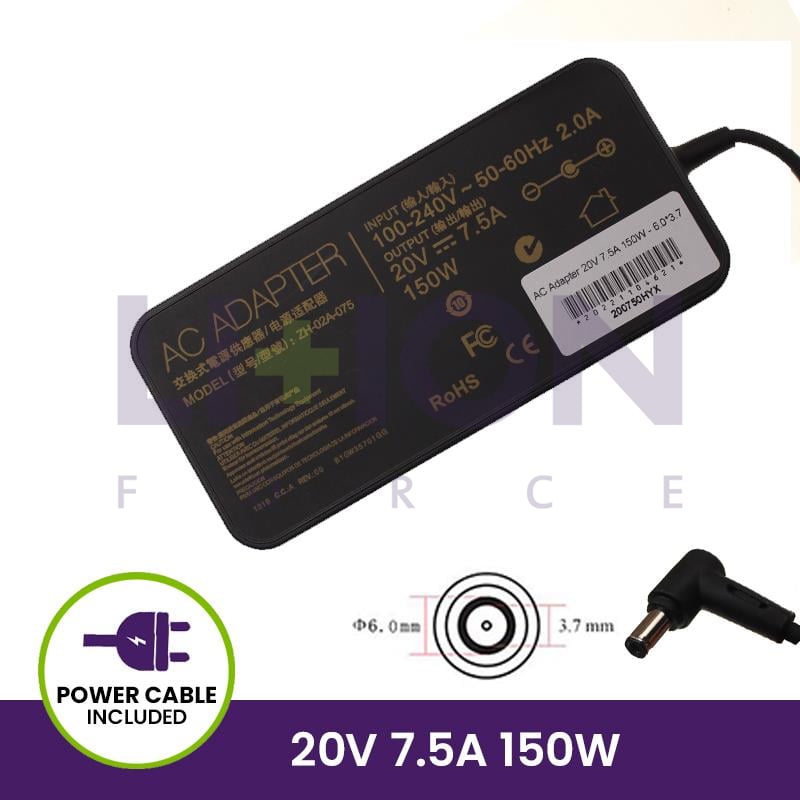 AC Adapter 20V 7.5A 150W - 6.0*3.7                          