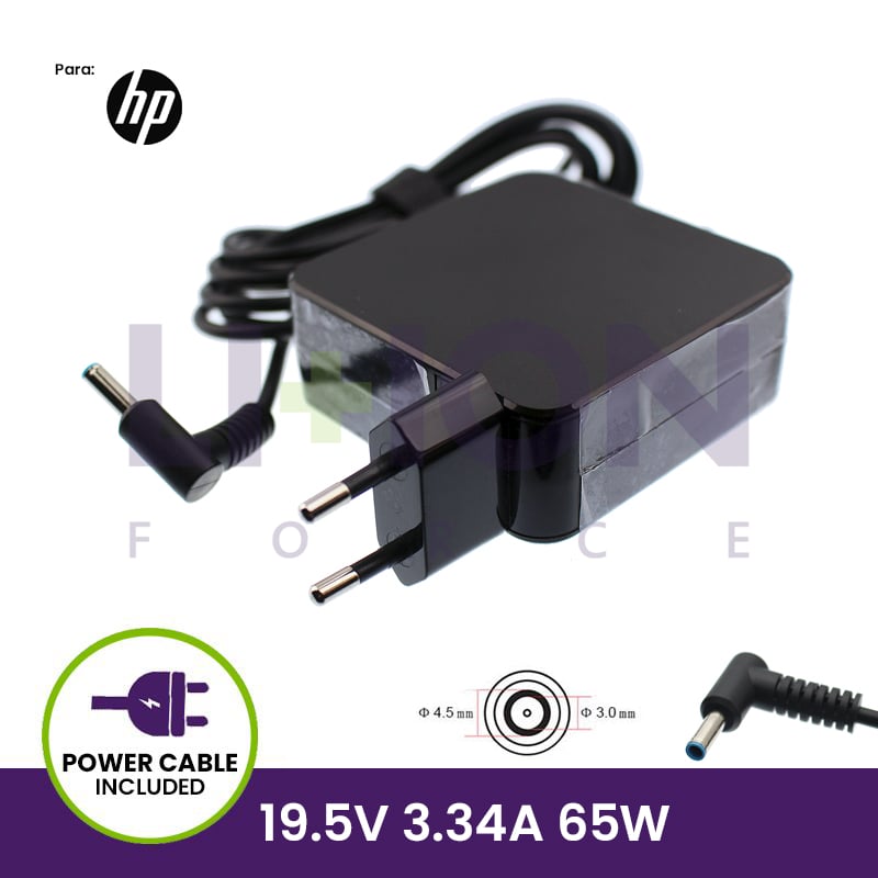 AC Adapter HP 19.5V 3.34A 65W Wall- 4.5*3.0 Pin inside    