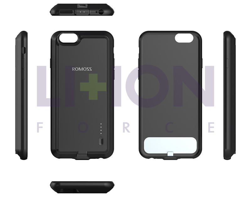 Back Case Romoss Encase iPhone 6/6S Plus Space Gray 2800mAh 
