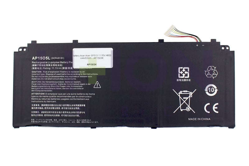 Battery Acer Acer SP513 11.55V 4600 mAh/53Wh - AP1503K      