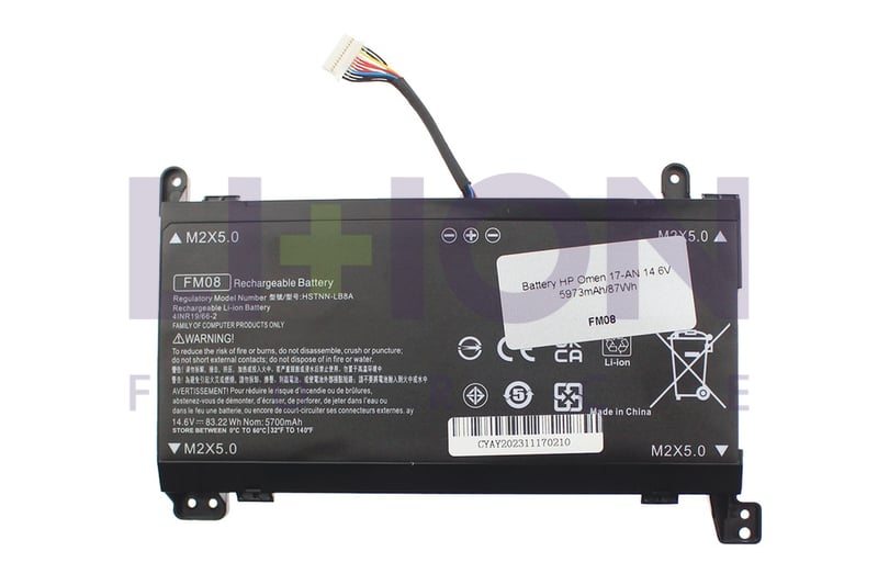 Battery HP Omen 17-AN 12 Pin 14.6V 5973mAh/87Wh                    