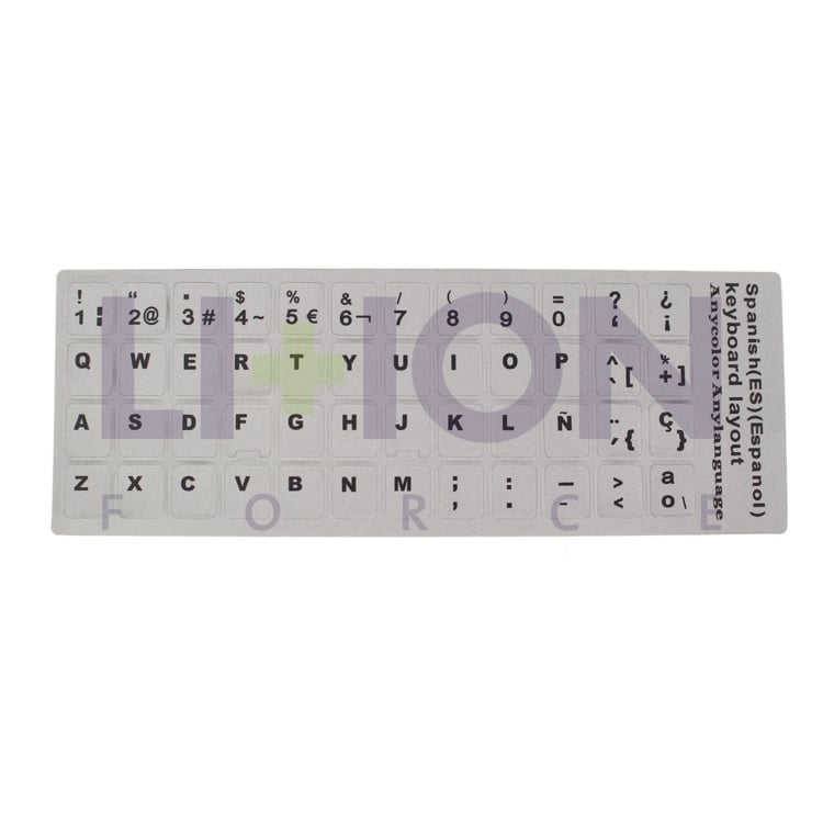 Keyboard Sticker Silver ES - KBSTCKES-S                     