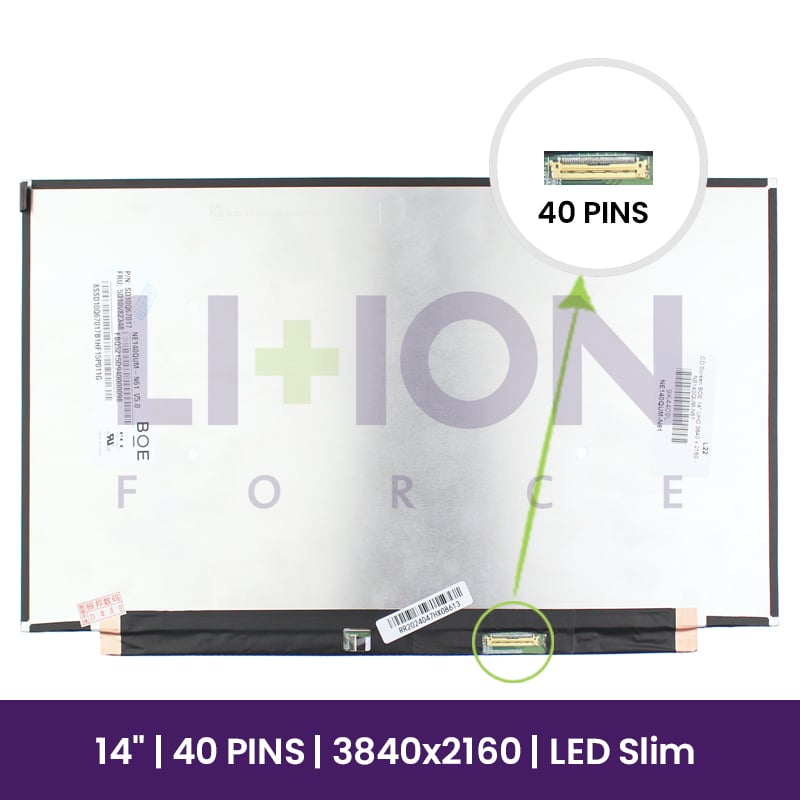 LCD BOE 14" UHD Slim 3840x2160 - NE140QUM-N61  