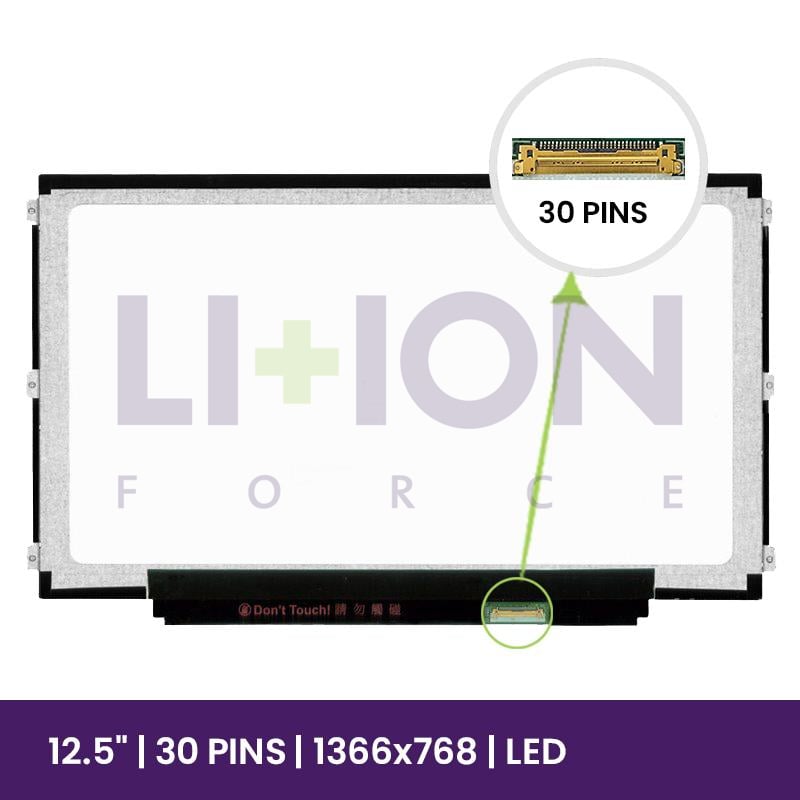 LCD Screen AUO 12.5 WXGA HD - 1366x768 LED - B125XTN02.0    