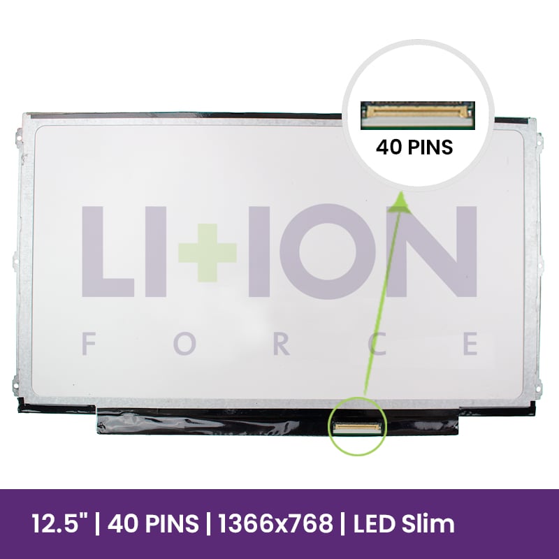 LCD Screen AUO 12.5 WXGA HD - 1366x768 LED - B125XW01 V.0   