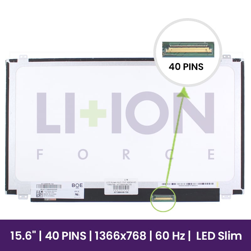 LCD Screen AUO 15.6" WXGA HD 1366x768 - NT156WHM-T00        
