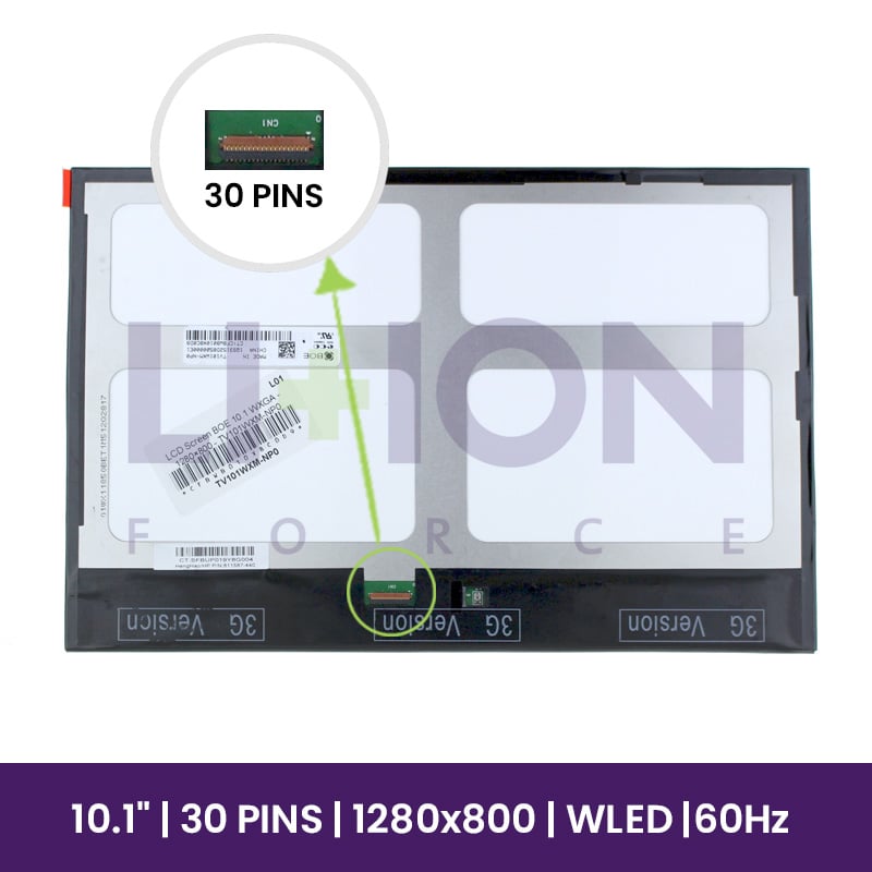 LCD Screen BOE 10.1 WXGA - 1280×800 - TV101WXM-NP0          