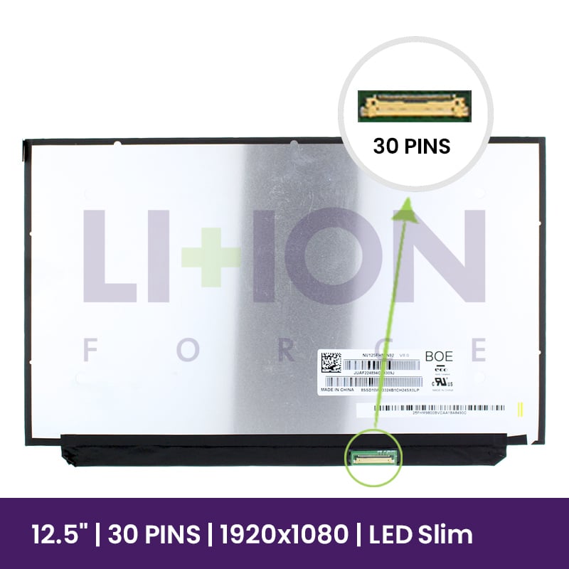 LCD Screen BOE 12.5 WXGA HD - 1366x768 LED - NV125FHM-N82   