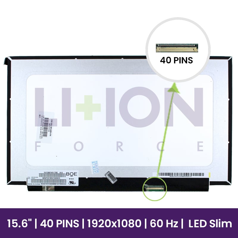 LCD Screen BOE 15.6 WXGA HD - 1920x1080 - NV156FHM-T00 V8.1 