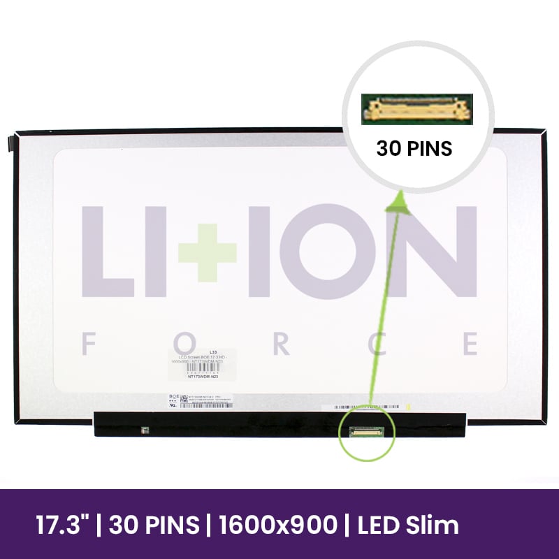 LCD Screen BOE 17.3 HD - 1600x900 - NT173WDM-N23            