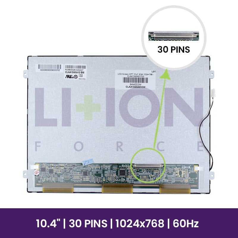 LCD Screen CPT 10.4" XGA 1024×768 - CLAA104XA01CW           