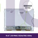 LCD Screen CPT 10.4" XGA 1024×768 - CLAA104XA01CW           
