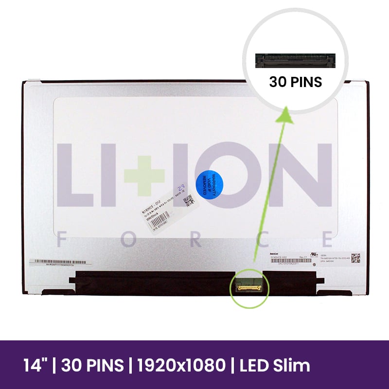 LCD Screen Chi Mei 14" WUXGA Slim 1920x1080 - N140HCE-G52   