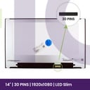 LCD Screen Chi Mei 14" WUXGA Slim 1920x1080 - N140HCE-G52   