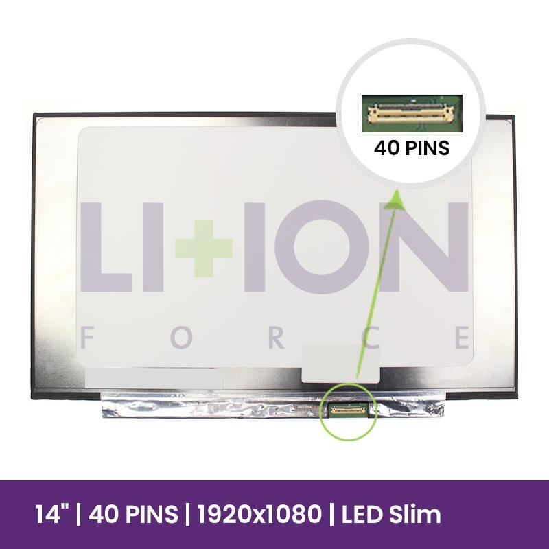 LCD Screen Chi Mei 14" WUXGA Slim 1920x1080 - N140HCN-EA1