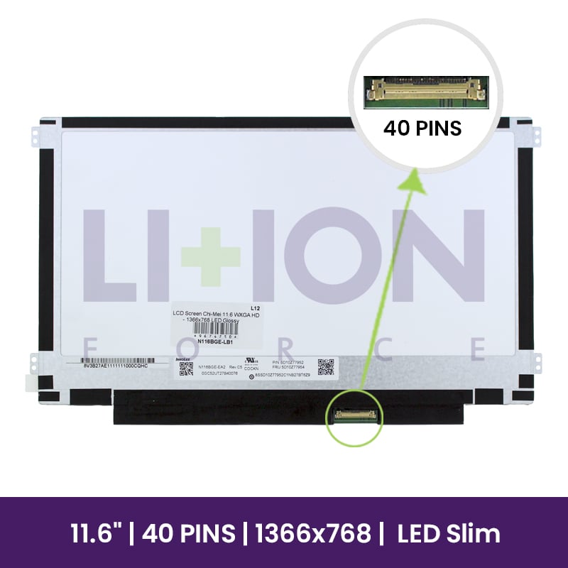 LCD Screen Chi-Mei 11.6 WXGA HD - 1366x768 LED Glossy       