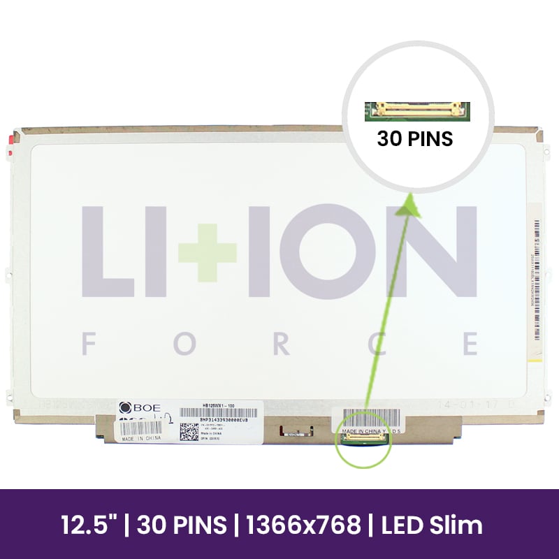LCD Screen HB 12.5 WXGA HD - 1366x768 LED - HB125WX1-100    