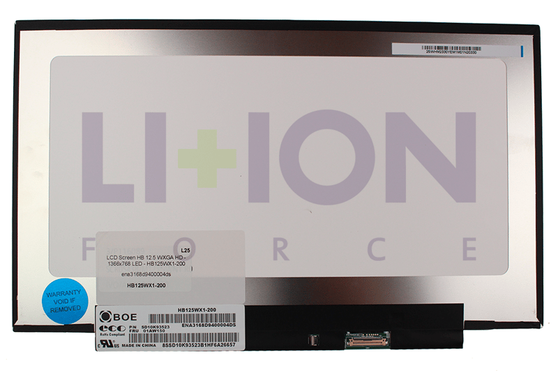 LCD Screen HB 12.5 WXGA HD - 1366x768 LED - HB125WX1-200