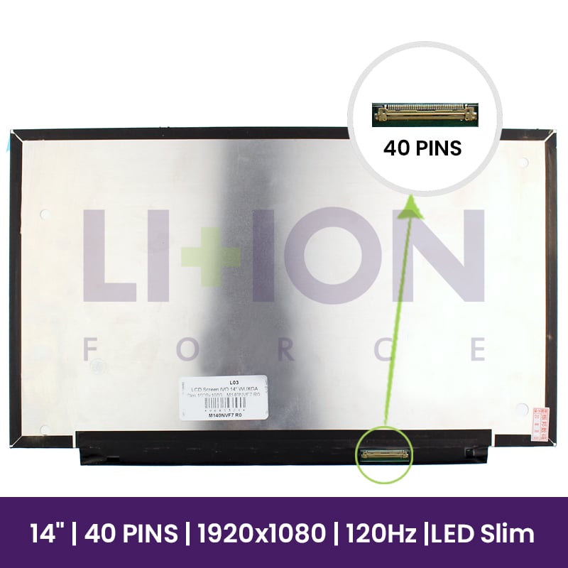LCD Screen IVO 14" WUXGA Slim 1920x1080 - M140NVF7 R0       