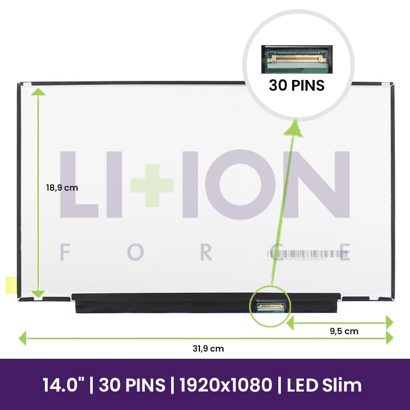 LCD Screen LG 14" WUXGA Slim 1920x1080 - B140HAN03.9