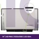 LCD Screen LG 14" WUXGA Slim 1920x1080 - B140HAN04.9