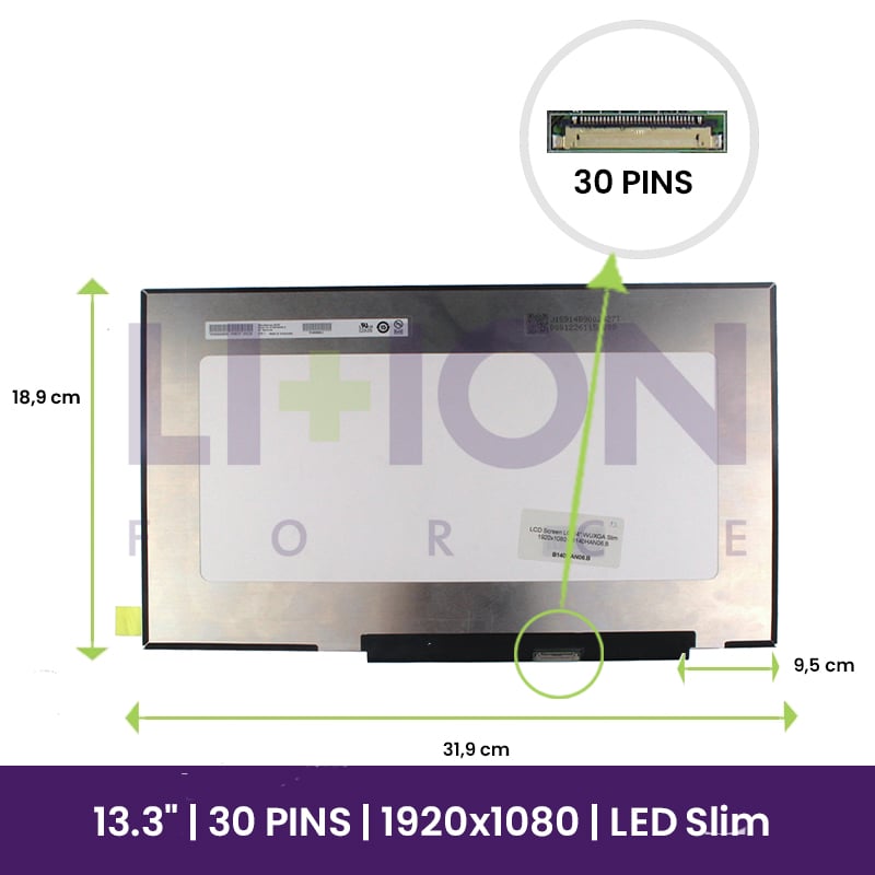 LCD Screen LG 14" WUXGA Slim 1920x1080 - B140HAN06.B        