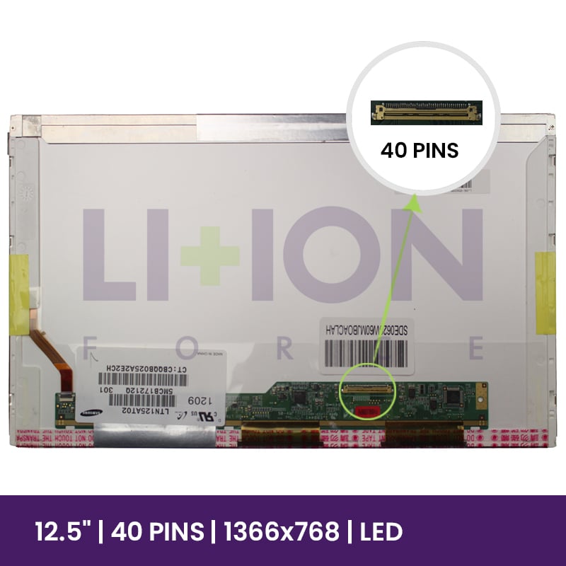 LCD Screen Samsung 12.5 WXGA HD - 1366x768 LED - LTN125AT02