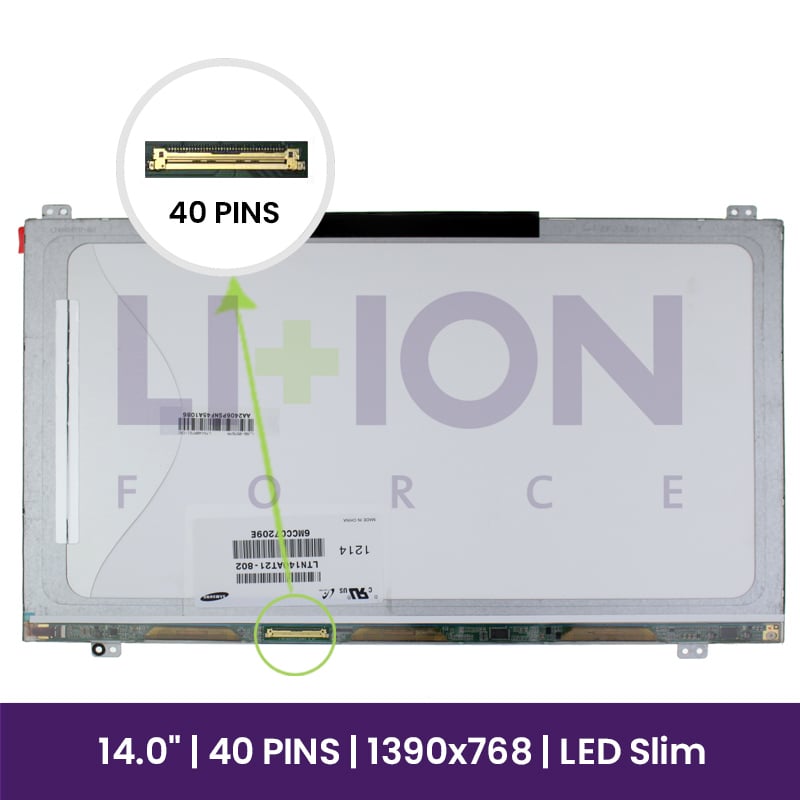 LCD Screen Samsung 14" WXGA 1366x768 LED GLOSSY - LTN140AT21