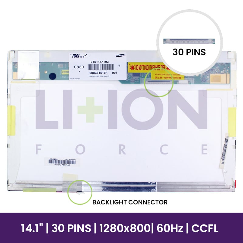 LCD Screen Samsung 14.1" WXGA 1280x800 - LTN141AT03         
