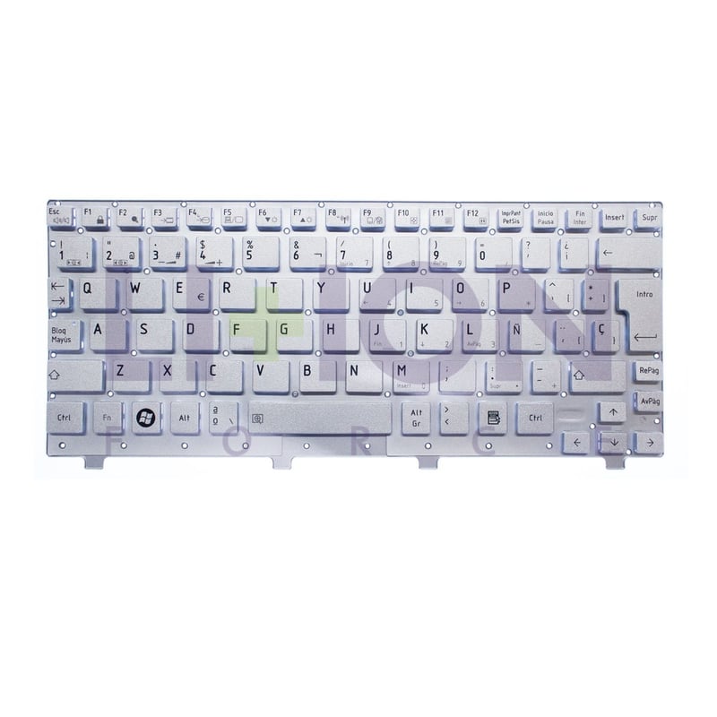 Laptop Keyboard ES TOSHIBA N200 SILVER - 9Z.N2P82.00S       