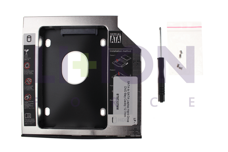 SATA to SATA Laptop Hard Drive DVD Bay Caddy 12.7mm         