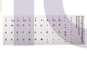 Keyboard Sticker,Silver with Black letter PO