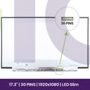 LCD Screen Innolux 17.3 FULL HD - 1920x1080 - N173HCE-E3C
