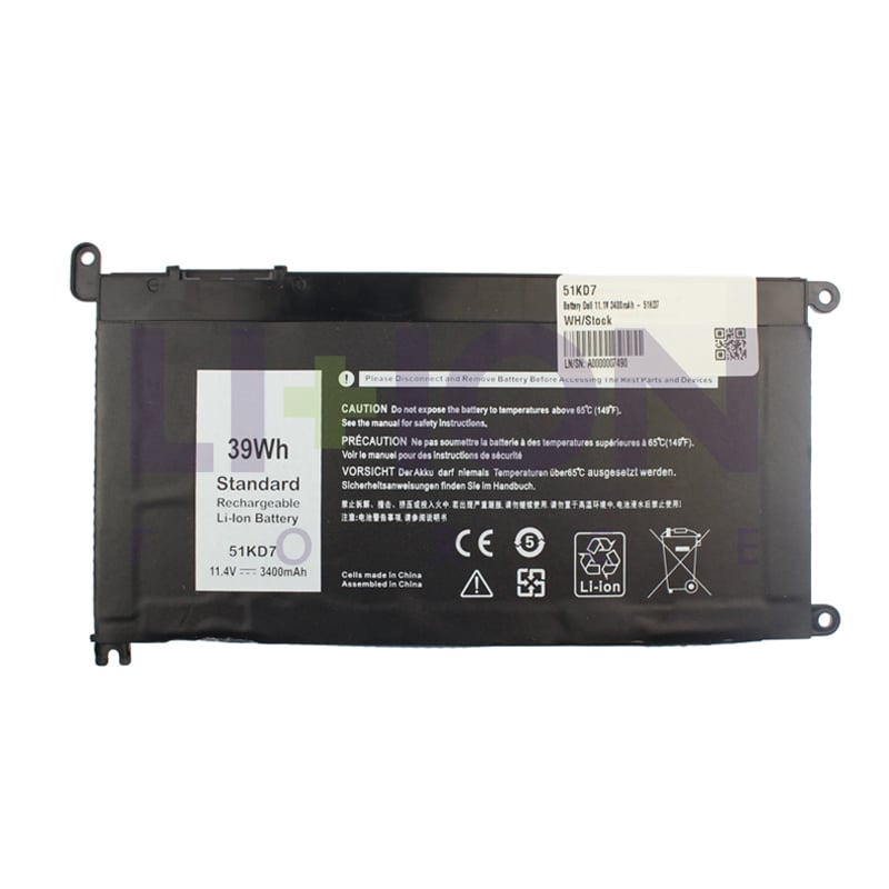 Battery Dell 11.1V 3400mAh - 51KD7