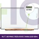 LCD Screen 16.1" FULL HD 1920x1080 -  NV161FHM-NY3          
