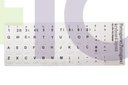 Keyboard Sticker,Silver with Black letter PO